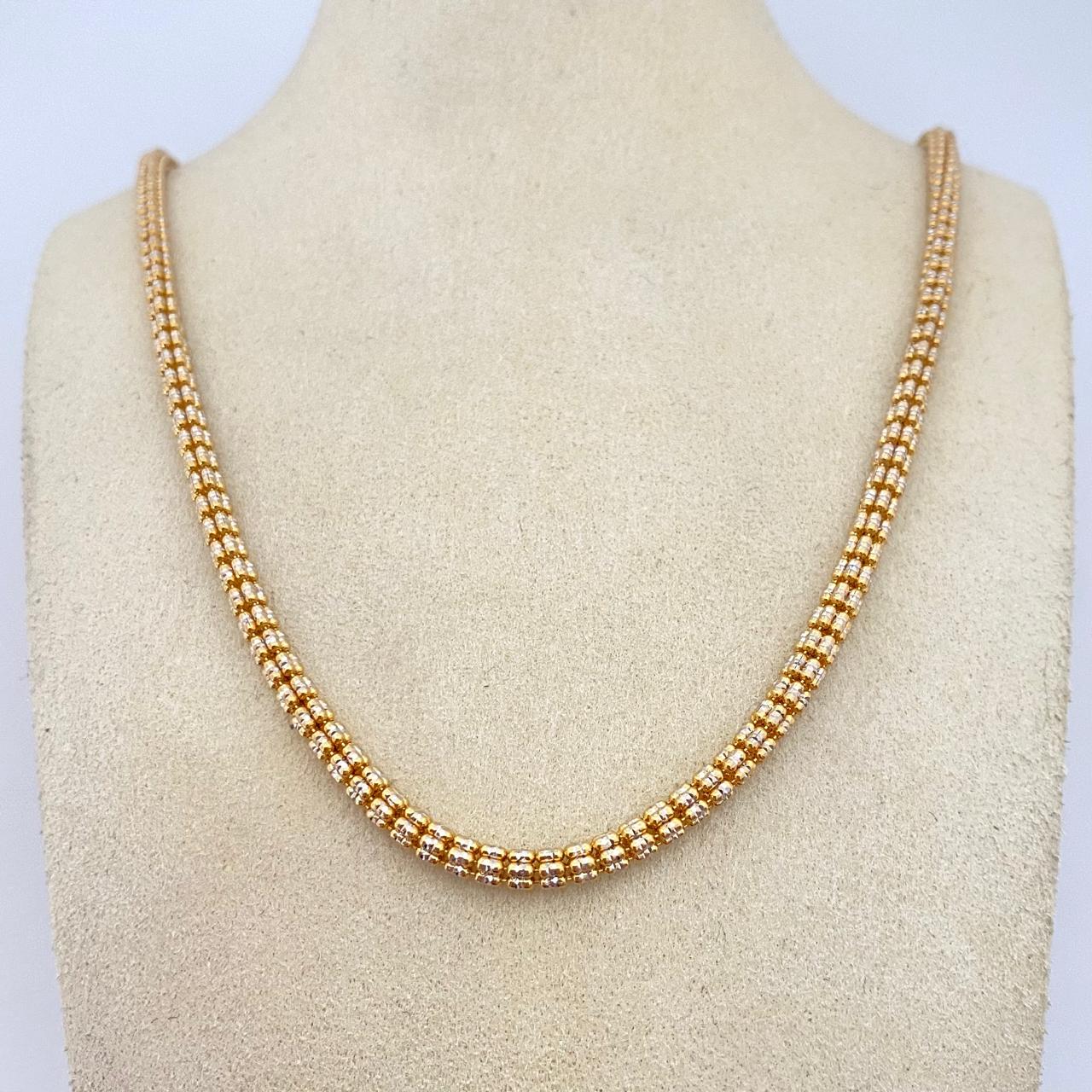 Cadena It canutillo Oro amarillo y Oro blanco 18k +2 / 24,65 Gr / 3,5 mm / 60 Cm